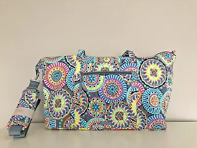 Vera Bradley NWT Deluxe Travel Tote Bag SUNNY MEDALLION☀️Exact 1 • $79.99