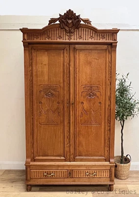 $1775 • Buy Antique French Oak Armoire - C044