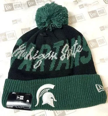 Michigan State Spartans New Era NCAA Confident Sport Knit Hat~Green • $19.99