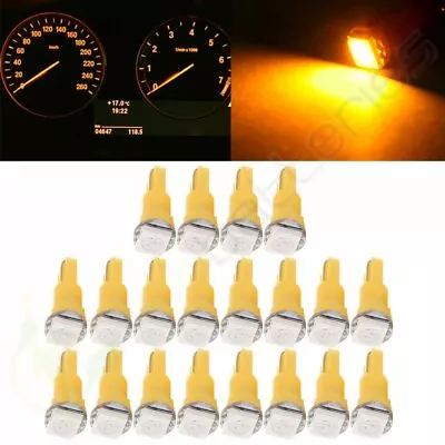 20X Amber/Yellow 5050 1SMD T5 LED Dash Side Indicator Light Bulbs Lamp For Honda • $8.69