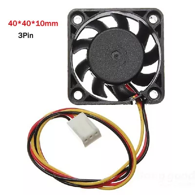 12V Mini Cooling Computer Fan - Small 40mm X 10mm DC Brushless 3-pin • $2.01