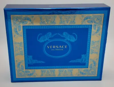Versace Man Eau Fraiche Set 1.7 Oz Cologne + Shower Gel + Aftershave For Men New • $30