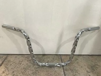 $64.99 • Buy  Chrome Bicycle Handlebar 9  Square Twisted 25.4mm Lowrider Beach Cruiser Bikes