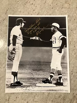 1969 New York Mets Ed Kranepool Autograph Photo With Roberto Clemente • $20