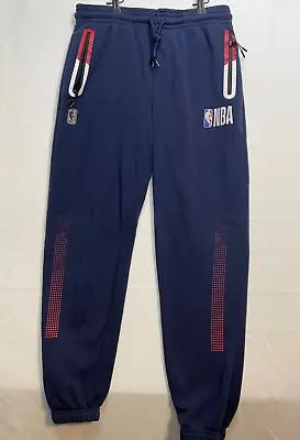 NBA Basketball Sweatpants Adult Medium 28 X 30 Jogger Running Tapered Blue • $13.95