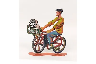 $185 • Buy David Gerstein Artist Object Country Ride Bike Rider Sculpture Pop Art