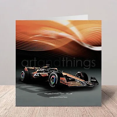 McLaren F1 Car | 2024 MCL38 | Formula 1 | Greetings Card | Birthday Card • £3.59