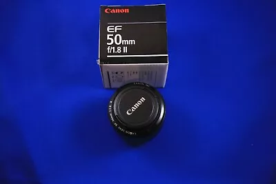 Canon EF 50mm F/1.8 II Standard AutoFocus Lens In Original Box • £70