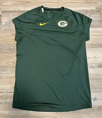 Green Bay Packers Game Worn SHORT Sleeve Shirt Team Issued XL Nike NFL GREEN • $34.99