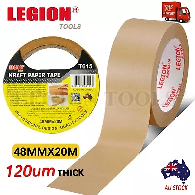 Kraft Brown Paper Tape Picture Framing Packing Tape Self Adhesive 48mm Craft DIY • $125.99