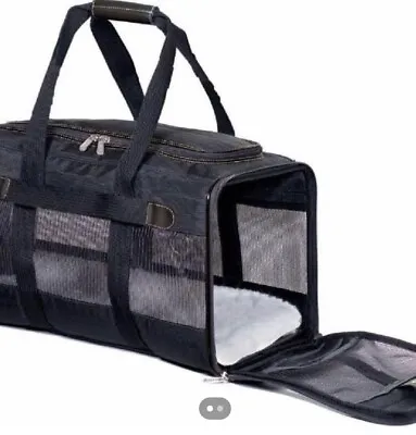 SHERPA Pet Carrier To Go - Medium - Black Airline Approved Travel Bag Cat Dog • $49.99