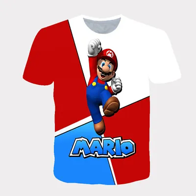$15.95 • Buy T Shirt Super Mario Cartoon Funny Unisex  Short Sleeve Size Large  Medium Small