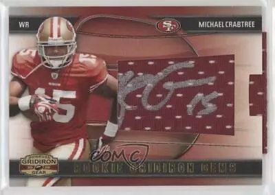 2009 Donruss Gridiron Gear Gems /100 Michael Crabtree #206 Rookie Auto RC • $26.99