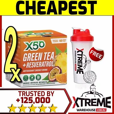 2x Green Tea X50 60 Serves // Weight Loss Detox Energy Gluten Free Antioxidant • $88