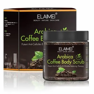 £6.80 • Buy Coffee Arabica Dead Sea Salt Body Scrub Natural Detoxifying Mineral-Rich 250g