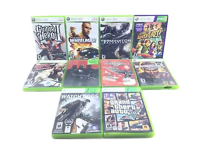 $38.96 • Buy Lot Of 10 Microsoft Xbox 360 Games Guitar Hero 2 Bioshock GTA V Read Description