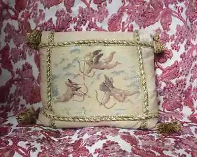 Antique Style Sussex House London Cherub Scatter Cushion Romantic French Tassel • £45
