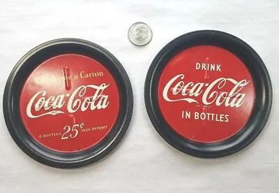 Vintage 1993 Set Of 2 Metal Coke Soda Pop Coca-Cola Coasters Coaster • $5.95