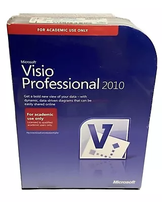 Microsoft Visio Professional 2010 (D87-04974) For Windows Academic Version NEW • $125