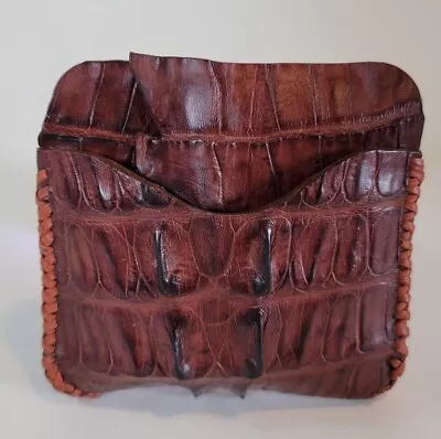 Genuine Crocodile Alligator Leather Skin Mens Card Wallet Pouch • $38.87