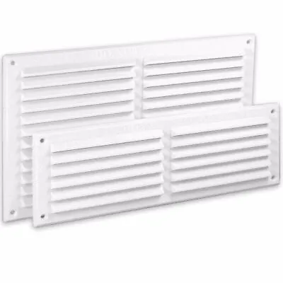 WHITE LOUVRE AIR VENT COVERS 170mm X 270mm 90mm X 260mm Wall Ventilation Grille • £3.42