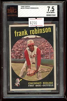 1959 Topps Frank Robinson #435 BVG / BGS 7.5 NM+  Cincinnati Reds HOF • $194.99