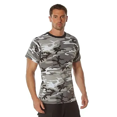 100% Cotton Camo T-Shirt – Men’s 5oz. Camouflage Crewneck Short Sleeve Tee • $13.99