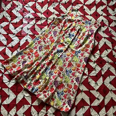 Vintage Lane Bryant Fruit Print Dress Women’s As Is Worn Flaws 70s 80s • $10