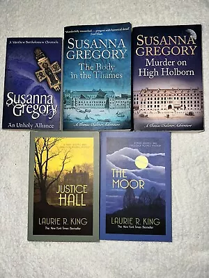 Laurie R. King Susanna Gregory Book Bundle X 5 Free P&P Lots Listed • £11.99