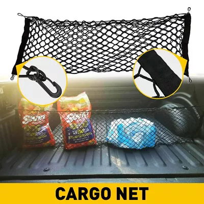 Rear Trunk Envelope Style Cargo Net For CHEVY SILVERADO GMC SIERRA RAM 2013-Up • $12.99