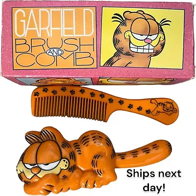 Vintage Jim Davis Garfield 1978 Avon Brush And Comb Set In Original Box • $29.95