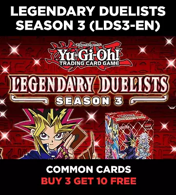 £0.99 • Buy Yugioh Legendary Duelists Season 3 Lds3-en Common Cards 1st Edition