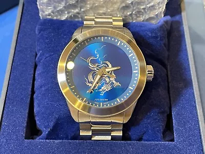 Aragon 3D Dragon Swiss Automatic Watch 30th Ann. Limited Edition Blue Dial 48mm • $299.95