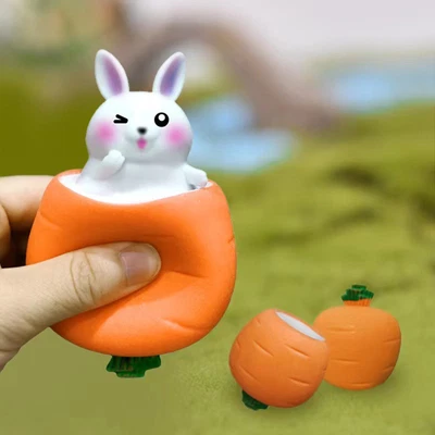 $10.95 • Buy Carrot Bunny Squishies Squeeze Toys Sensory Fidget Toy Kids Adults Stress Relief