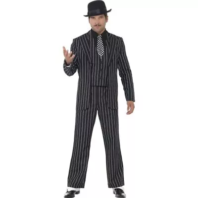 Smiffys Vintage Gangster Boss Costume Black (Size XL) • $50.46