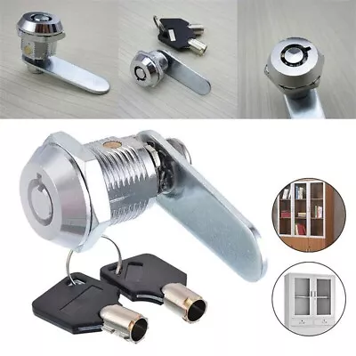 16/20mm Cam Lock Door Drawer Cabinet Mail Box Locker Cupboard + 2 Keys • £7.43