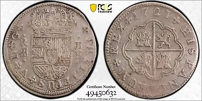 1721-F 2 R Spain Calico-953 Segovia PCGS AU Detail (Scratch) • $2.25