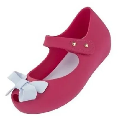 MINI MELISSA - Size US9 Toddler Girl's 'UltraGirl - Pink Bow' Ballerina Shoes • $16.28