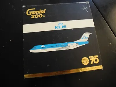 Retired RARE Gemini 200 FOKKER 70 KLM Orig Version 1:200 • $600