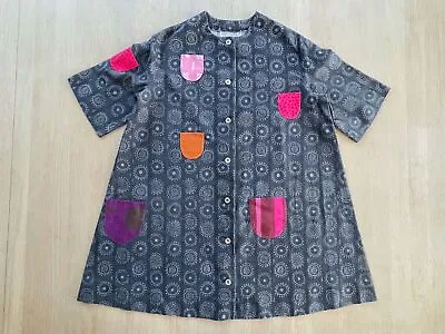 Grey MARIMEKKO Vintage Shirt Dress Girl's Pocket Dress Iloinen Takki 9-10 Years • $56.57