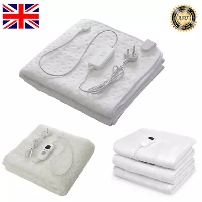 Electric Blanket Single Double King Heated Bed Under Warmer Blanket Washable • £7.95