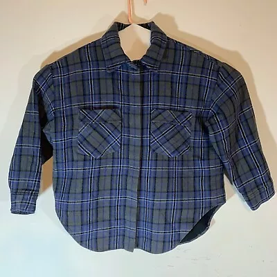 Zara Women’s Blue Plaid Clip Down Shirt M Made In Morocco • $14.99