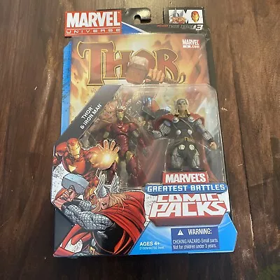 New Marvel Universe Greatest Battles Comics Pack Thor & Iron Man Figures! • $20.70