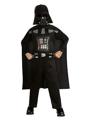 Darth Vader Classic Costume W Mask Kids Official Star Wars Boys Villain Printed • $39.85