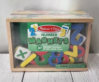 Melissa & Doug 20 Number And Letter Wooden Magnets Double Set. • $19.99