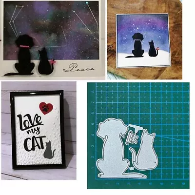 Metal Cutting Dies Cat Dog Stencils Blade Punch Scrapbooking Cut Embossing Mould • $2.85