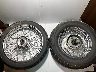 2001 Yamaha V Star 650 Wheel Set (Needs Tires Some Pitting See Pics) (Oem) • $350