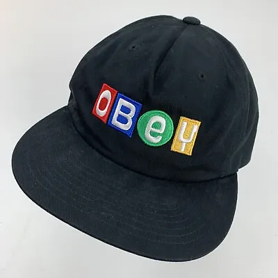 Obey Color Blocks Spell Out Ball Cap Hat Snapback Baseball • $27.82