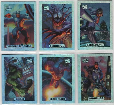 1994 Marvel Masterpieces Limited Edition SILVER HOLOFOIL COMPLETE SET CARDS 1-10 • $45