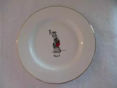 Merry Masterpieces First Edition 1999 Tax Salad Plate 8.25  Gold Edge Excellent • $3.99